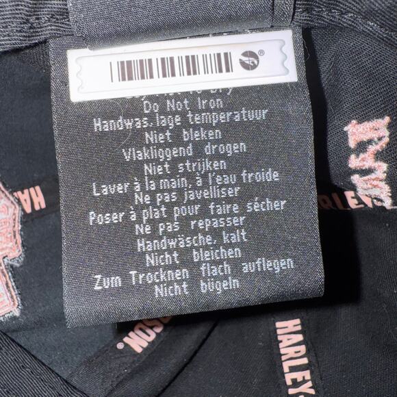 Harley-Davidson Motorcycles Pink and Black Adjustable one size cap hat - Picture 6 of 10